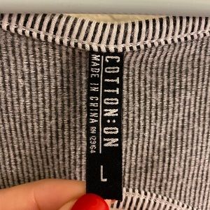 Grey and black striped dress. Size L